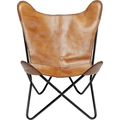 KARE Design Fauteuil California cuir marron  