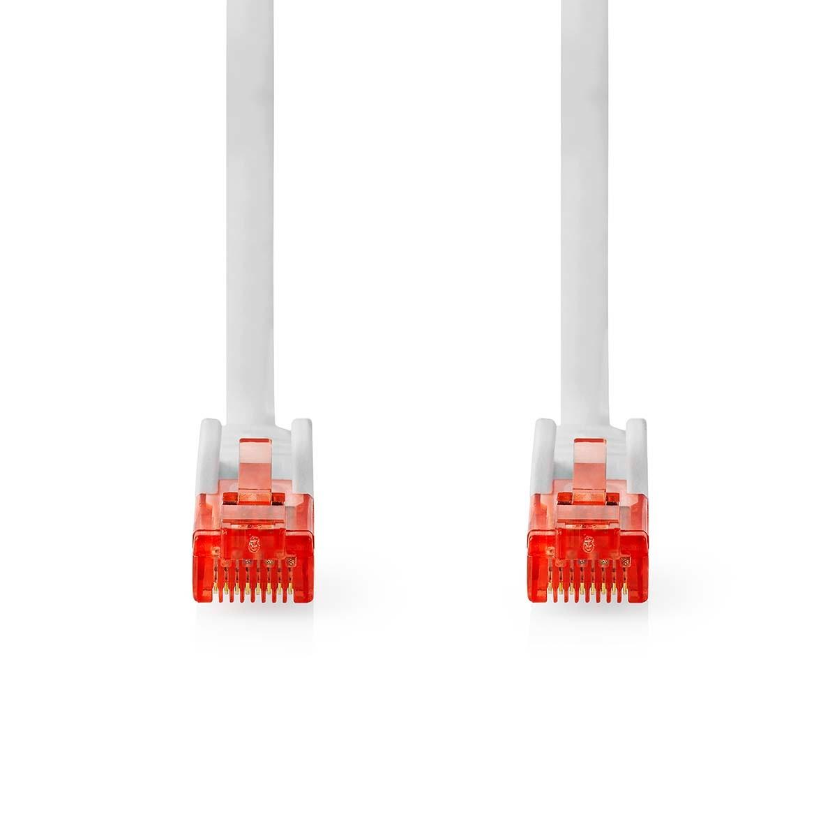 Nedis  Câble réseau CAT6 | RJ45 Male | RJ45 Male | U/UTP | 3.00 m | Rond | PVC | Blanc | Label 