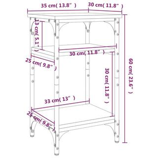 VidaXL Table d'appoint bois d'ingénierie  