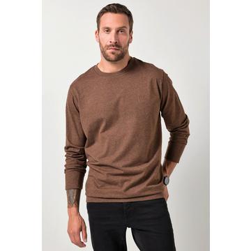 Maglia basic con taglio speciale per l'addome, scollo a girocollo e maniche lunghe, fino alla tg. 8XL