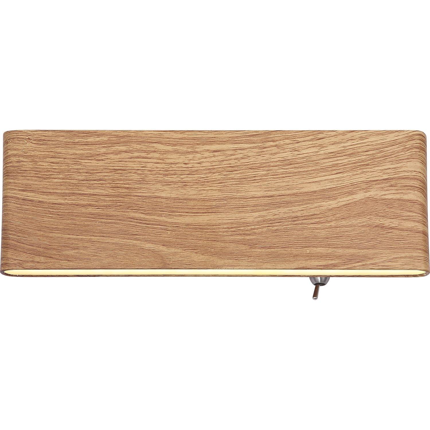 mutoni Applique murale Siegfried métal aspect bois LED  