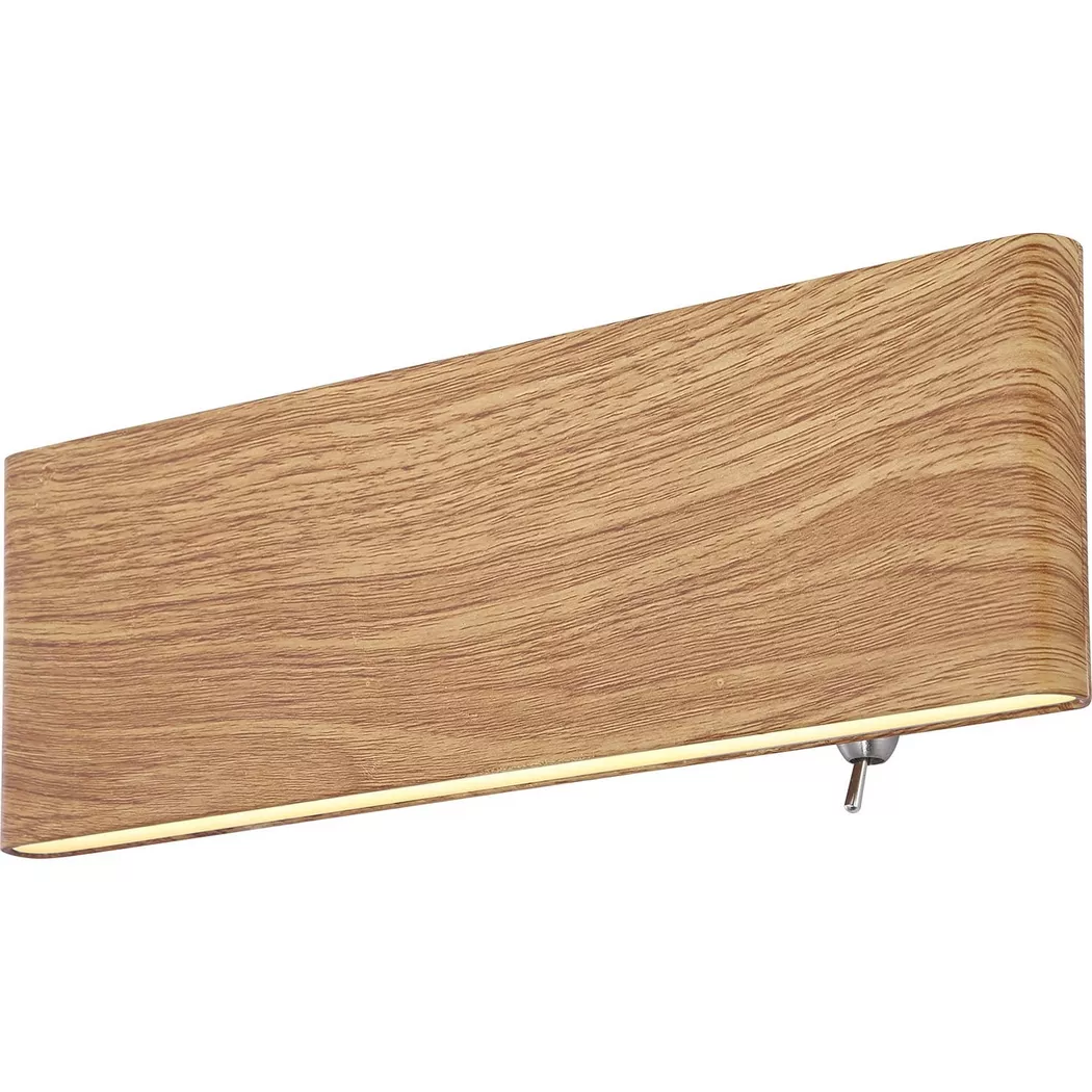 mutoni – Wandleuchte Siegfried Metall holzoptik LED, One Size, Multicolor