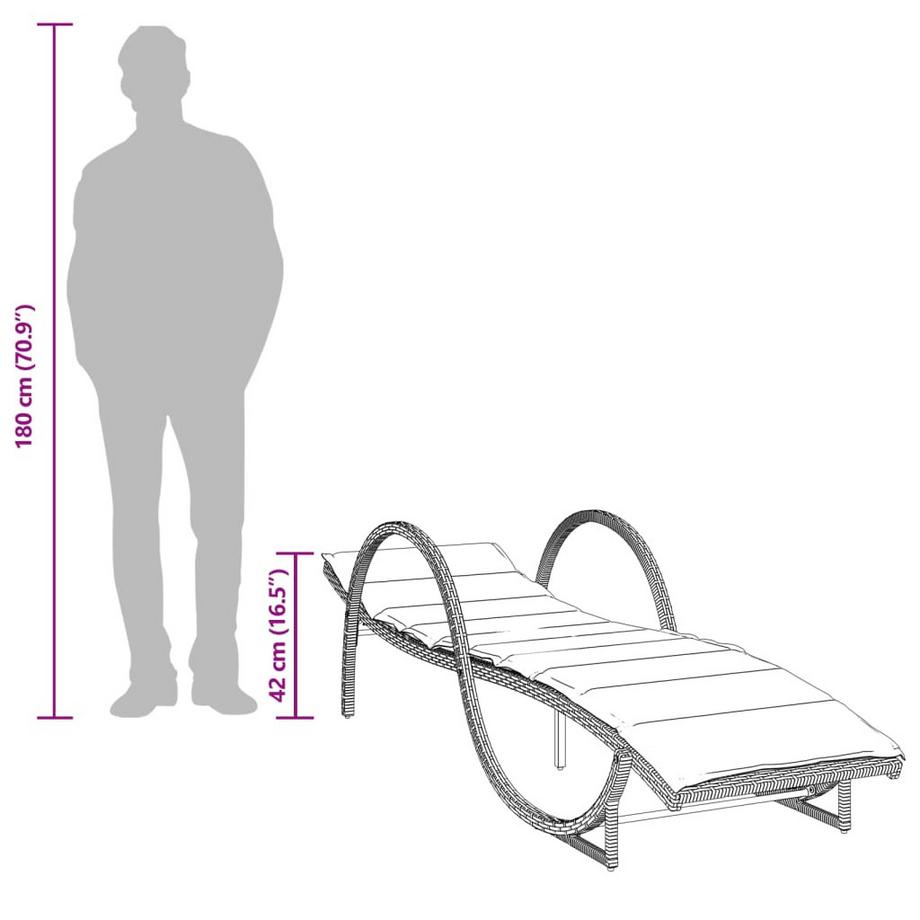 VidaXL Sonnenliege poly-rattan  