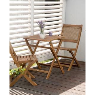 Beliani Lot de 2 chaises de jardin en Bois d'acacia certifié FSC® Traditionnel PARAGGI  