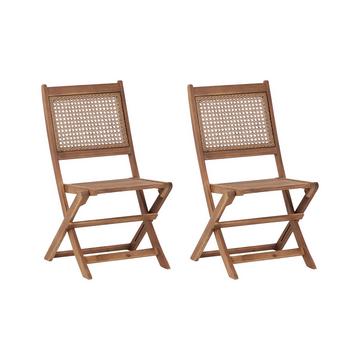 Lot de 2 chaises en Bois d'acacia certifié FSC® Traditionnel PARAGGI