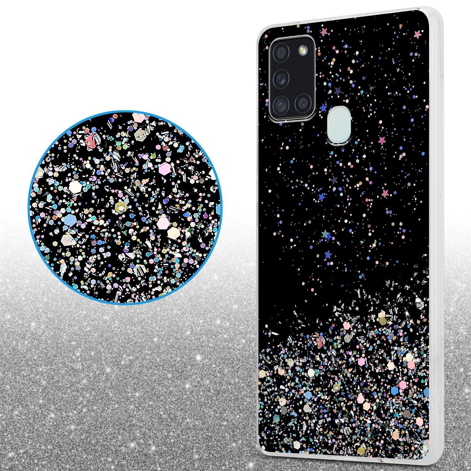 Cadorabo  Hülle für Samsung Galaxy A21s TPU Silikon mit funkelnden Glitter 