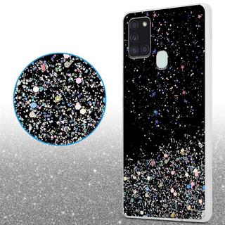 Cadorabo  Hülle für Samsung Galaxy A21s TPU Silikon mit funkelnden Glitter 