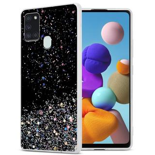 Cadorabo  Hülle für Samsung Galaxy A21s TPU Silikon mit funkelnden Glitter 