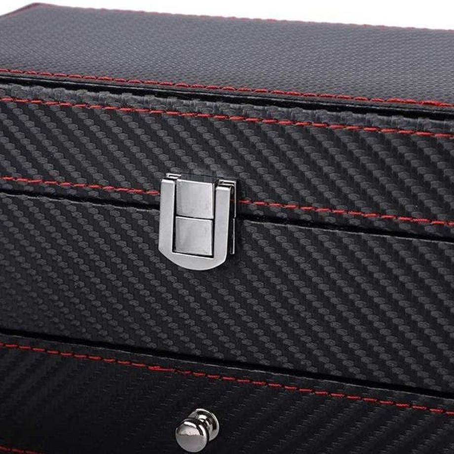 eStore  Boîte à montres avec rangement pour bijoux - Noir 