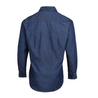 PREMIER Camicia Denim Cuciture a Contrasto  