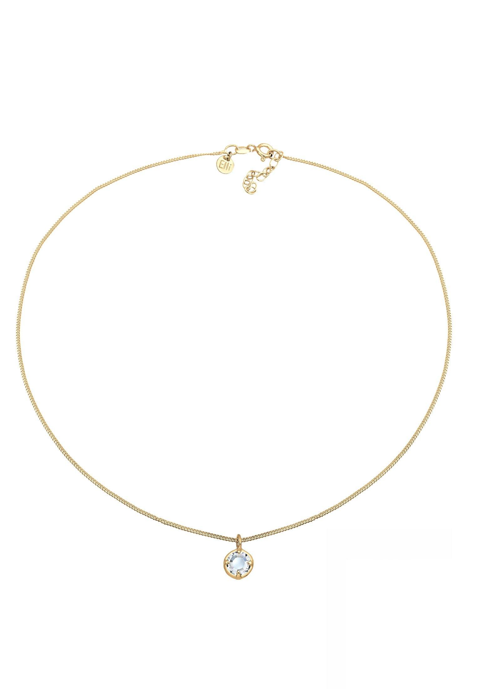 Elli  Halskette Choker Kristall Anhänger 