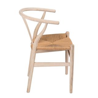 Calicosy Lot de 2 Chaises en chêne blanchie et cannage - Oslo  