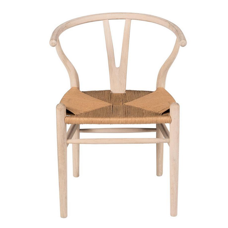 Calicosy Set von 2 Eichenstühlen miter Lasur und Flechtwerk - Oslo  