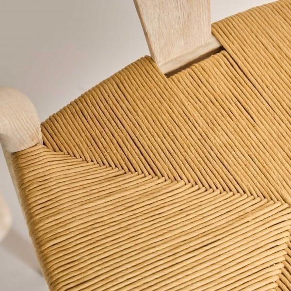 Calicosy Lot de 2 Chaises en chêne blanchie et cannage - Oslo  