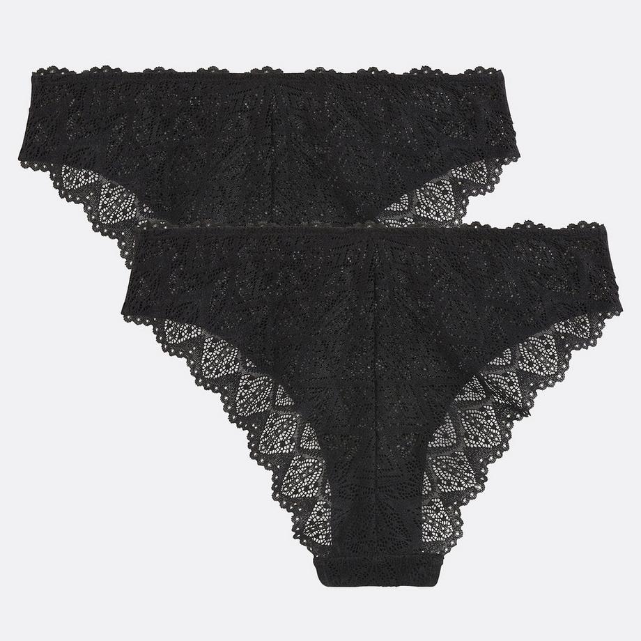 La Redoute Collections Lison Lot de 2 Culottes Dentelle  