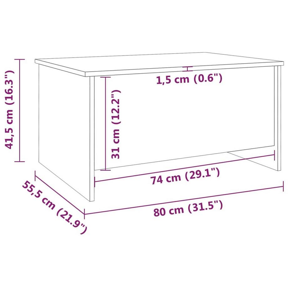 VidaXL Table basse bois d'ingénierie  