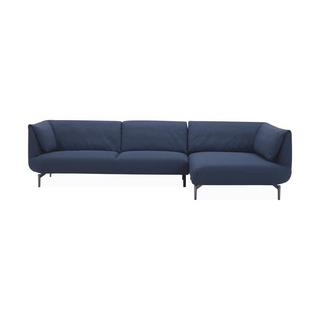 Vente-unique Ecksofa - Ecke rechts - Stoff - Blau - ANGELINA  