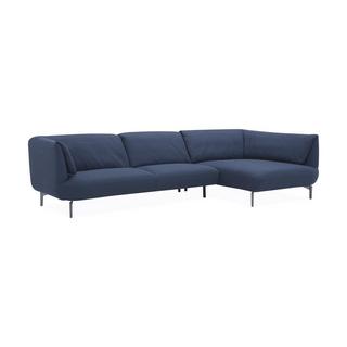 Vente-unique Ecksofa - Ecke rechts - Stoff - Blau - ANGELINA  