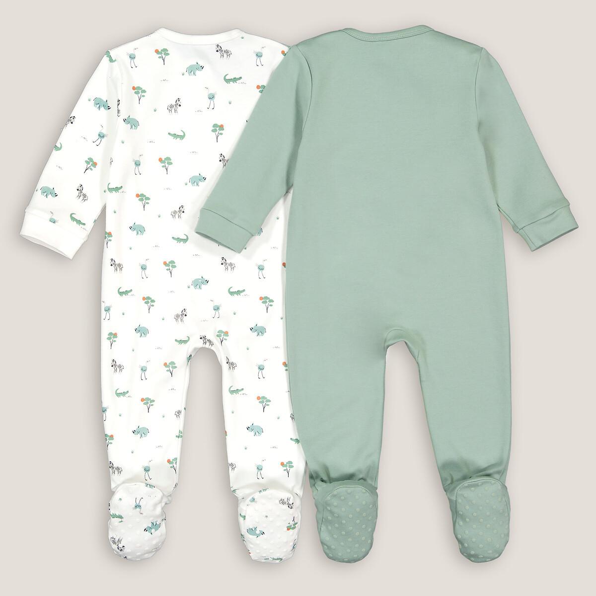 La Redoute Collections  Lot de 2 pyjamas 1 pièce en coton 