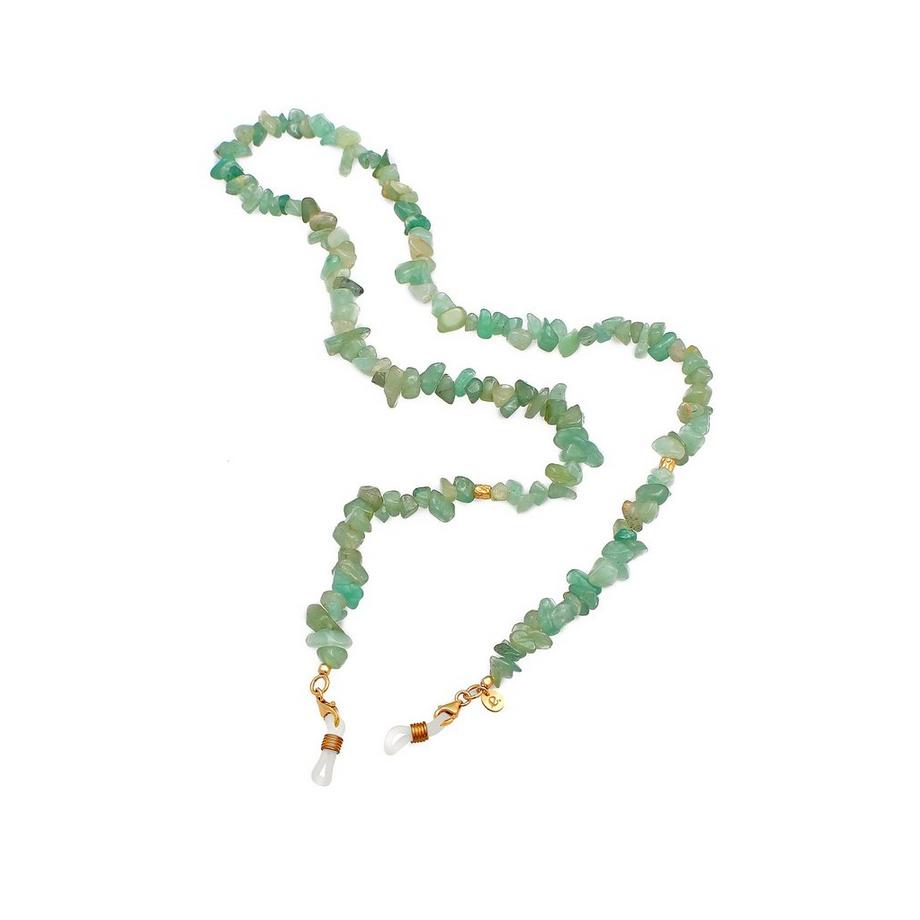 Elli  Schmuckzubehör Brillenkette Aventurin Beads 925 Silber 