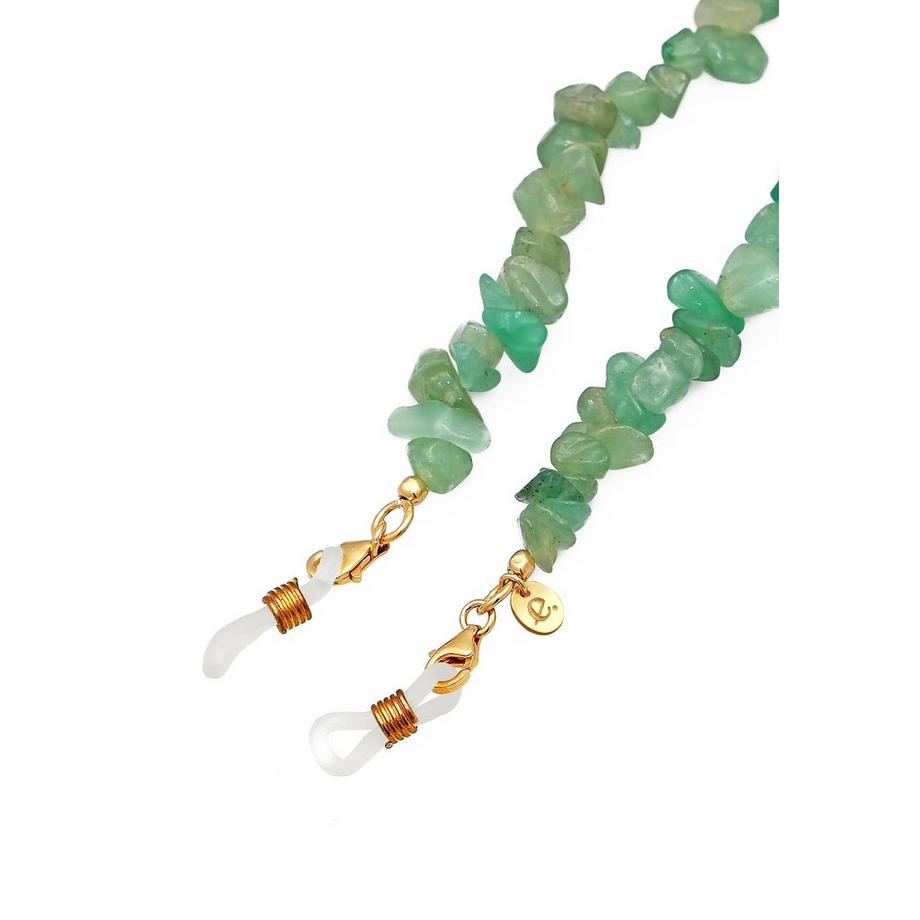 Elli  Schmuckzubehör Brillenkette Aventurin Beads 925 Silber 