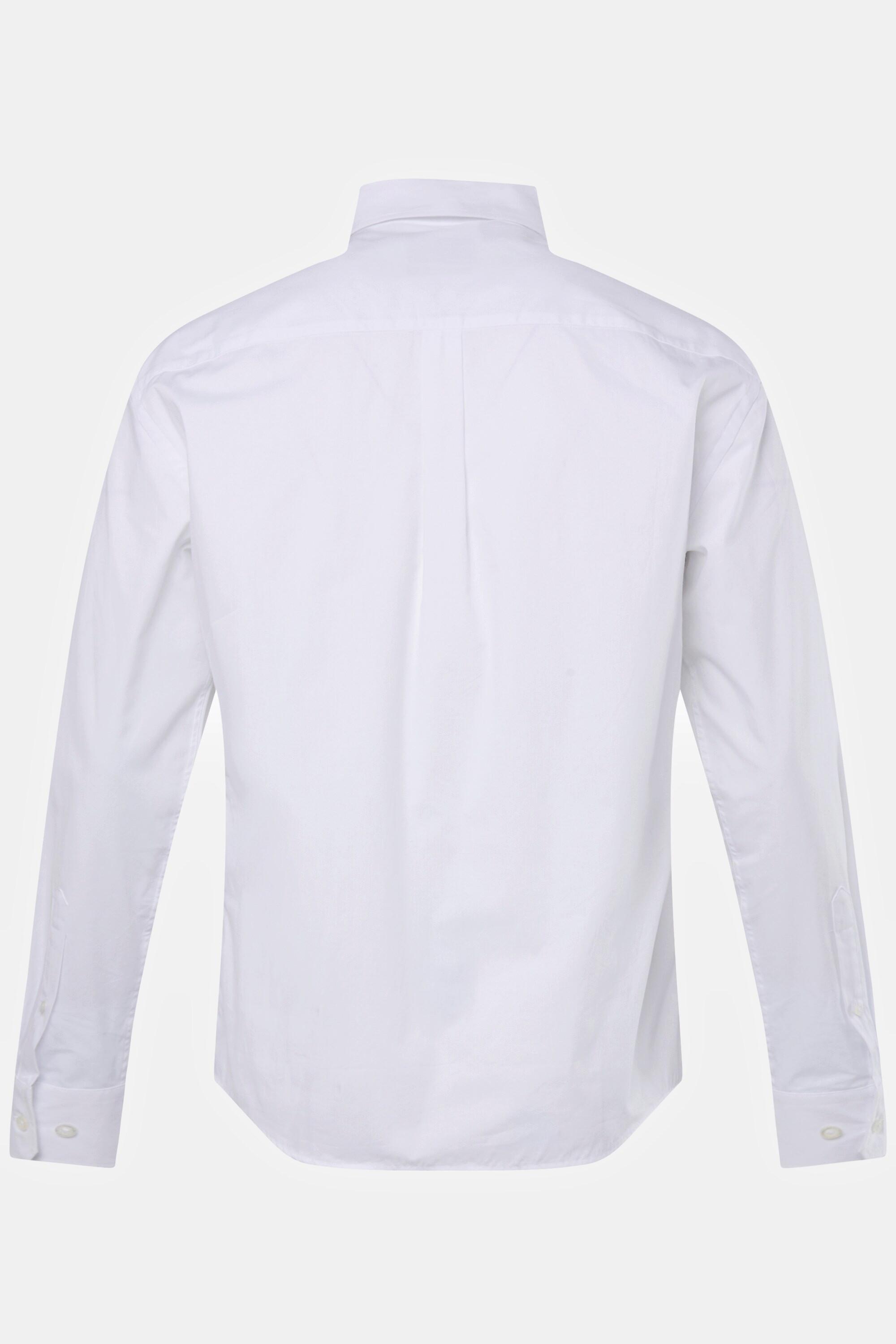 JP1880  Camicia dalla vestibilità moderna con maniche lunghe e colletto ad apertura inglese e in versione tall bianco neve 