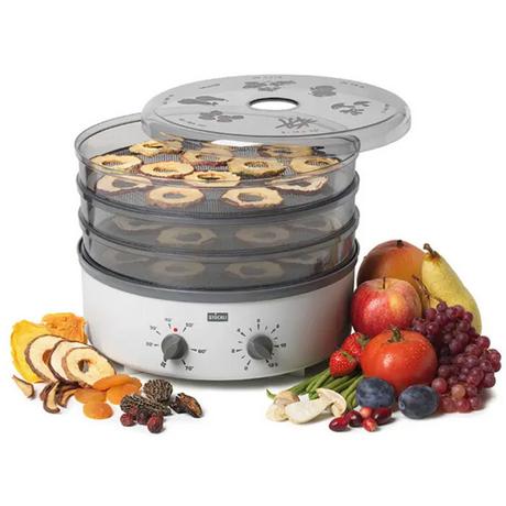 Stöckli Grauer Dörrex Dörrautomat 3 Roste aus Edelstahl 230V, mit Timer 33,5 cm - Stöckli  