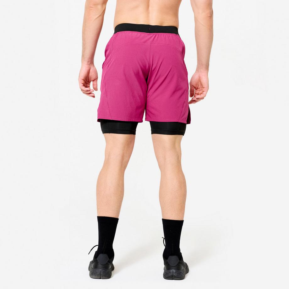 DOMYOS  Shorts uomo 2-in-1 traspiranti 