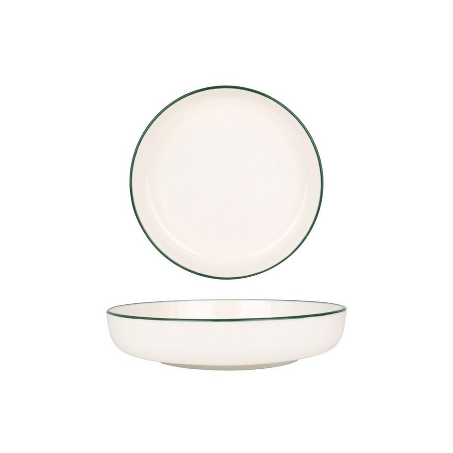 Rinart  Ensembles de vaisselle - Green Edge  - 24 pièces - 6 Personnes - Porcelaine 