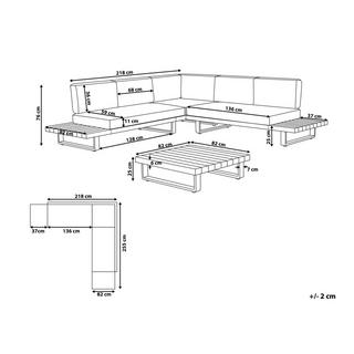 Beliani Salotto da giardino en Legno d'acacia certificato FSC® Industriale MYKONOS  