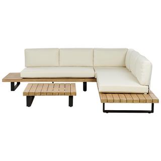 Beliani Set lounge pour jardin en Bois d'acacia certifié FSC® Industriel MYKONOS  
