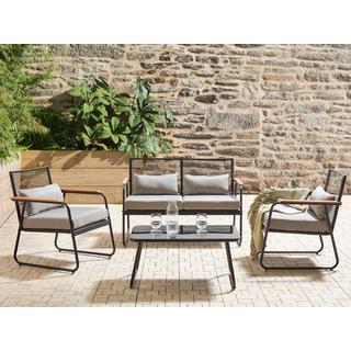 Beliani Set lounge pour jardin en Acier Moderne POMONTE  