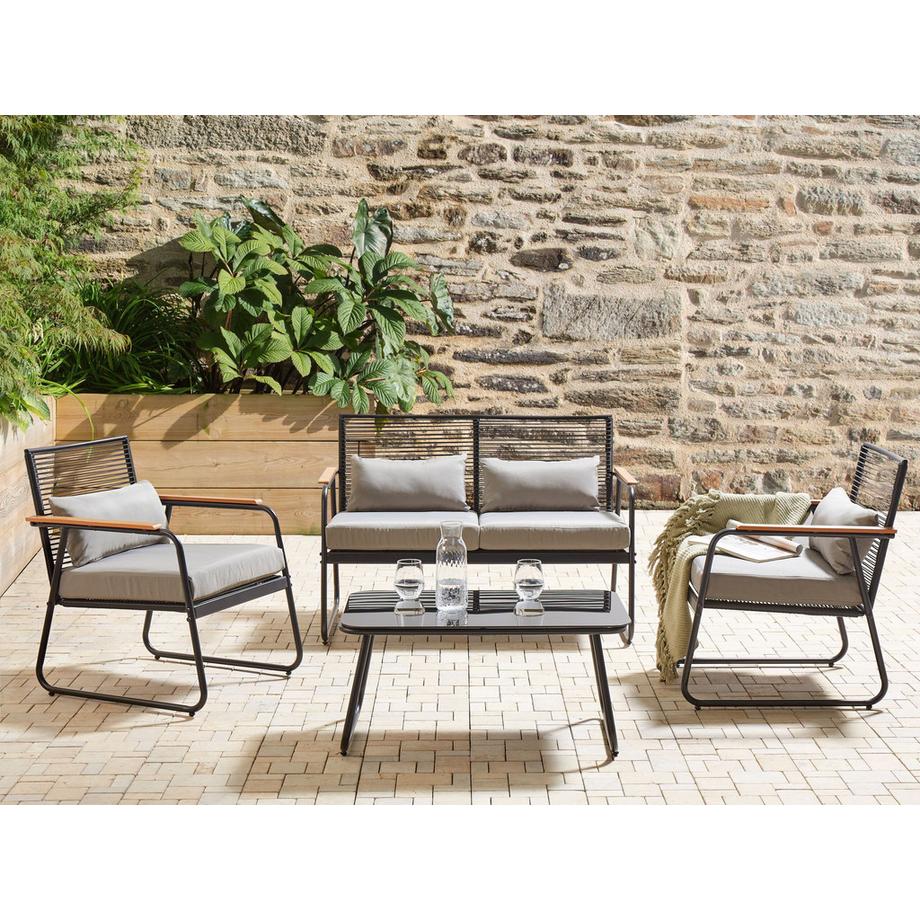 Beliani Lounge Set aus Stahl Modern POMONTE  