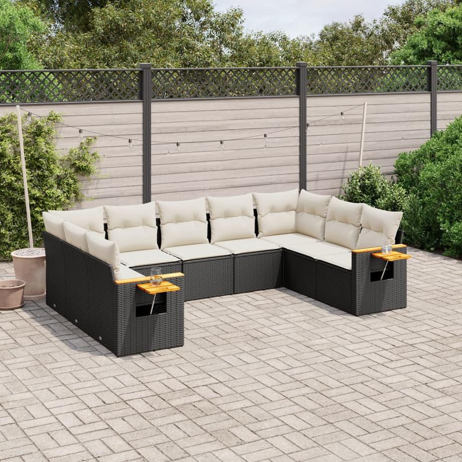 VidaXL set divano da giardino Polirattan  