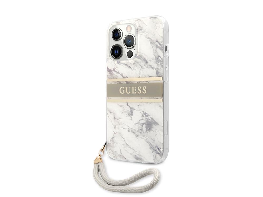 GUESS  Hülle Apple iPhone 13 Pro Marble Strap 