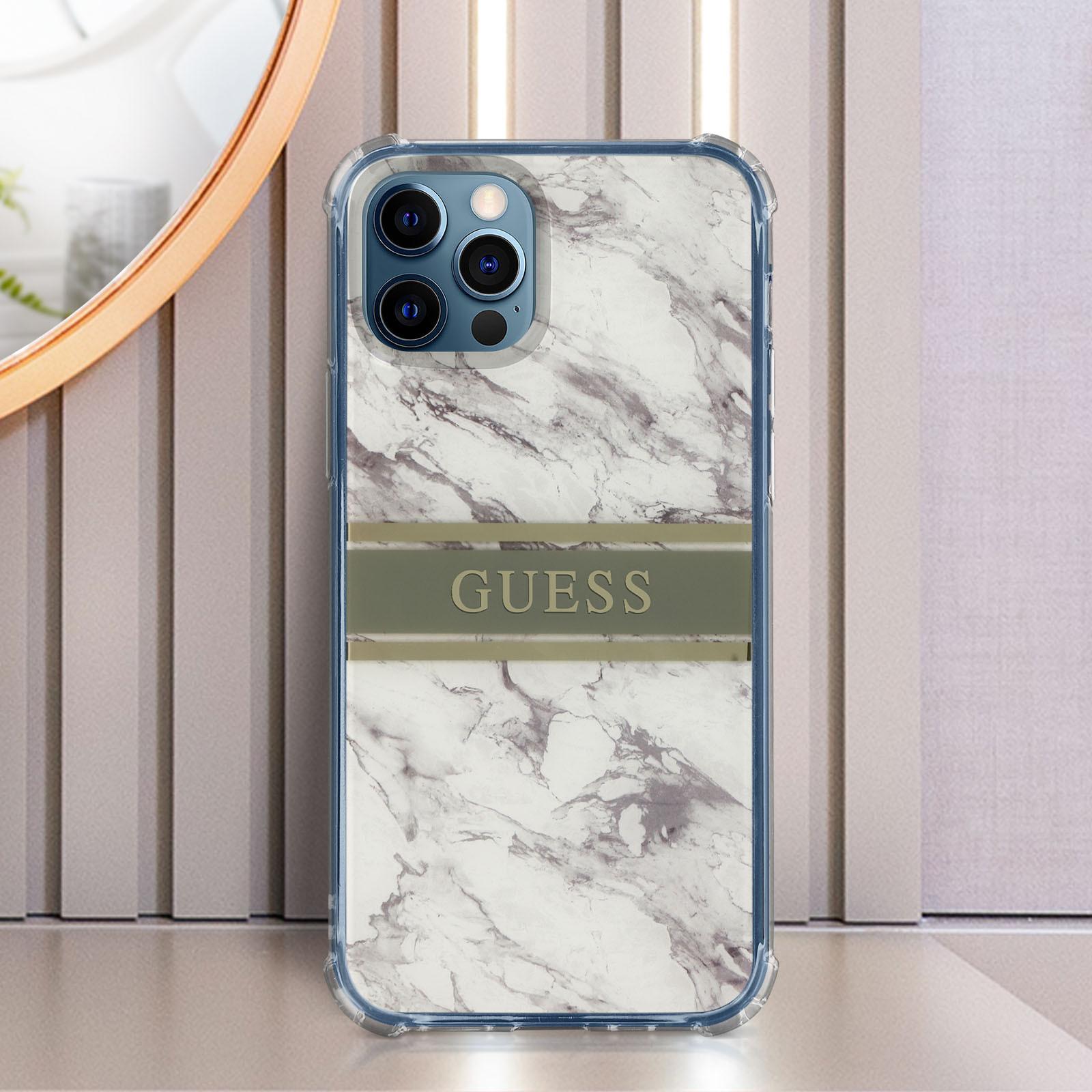 GUESS  Hülle Apple iPhone 13 Pro Marble Strap 
