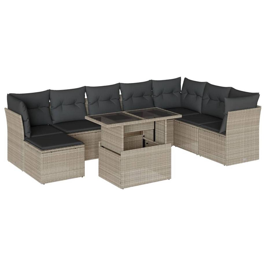 set divano da giardino Polirattan