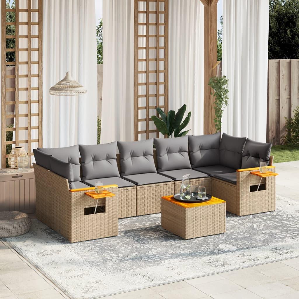 VidaXL set divano da giardino Polirattan  