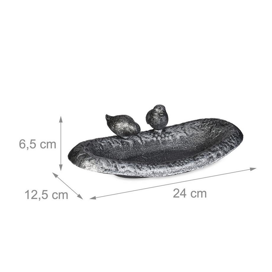 B2X  Vogelbad aus Gusseisen mit Vögeln 