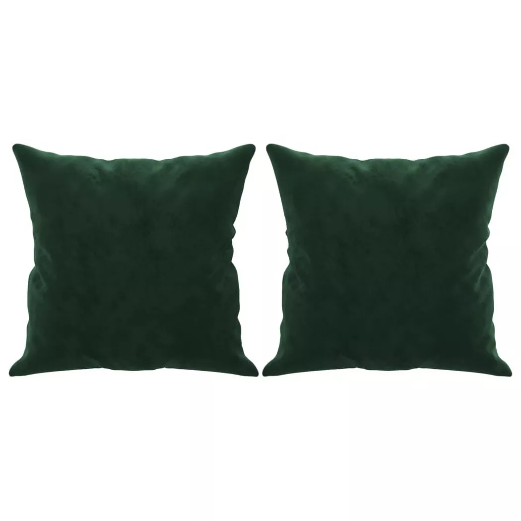 VidaXL - Oreiller décoratif velours, One Size, Vert