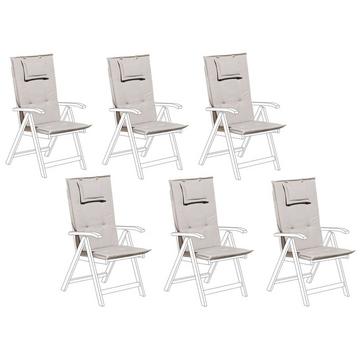 Lot de 6 coussins de jardin en Polyester Scandinave JAVA/AMANTEA