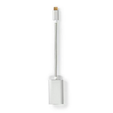 Adattatore USB-C™ | USB 3.2 Gen 1 | USB-C™ Maschio | Mini DisplayPort Femmina | Consegna dell'alimentazione | 0,20 m | Rotondo | Placcato oro | Intrecciato / Nylon | Argento | Scatola con finestra coperta.