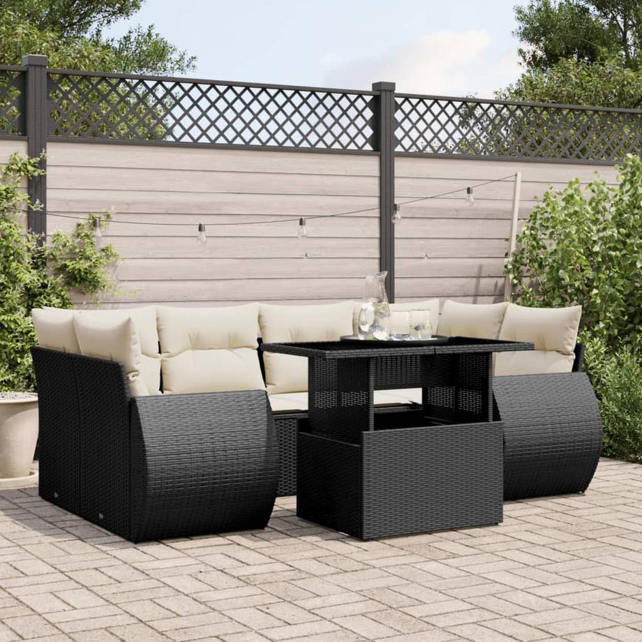 VidaXL Ensemble de canapés de jardin rotin synthétique  