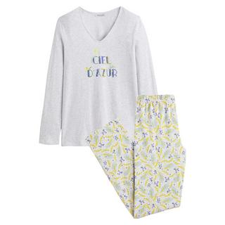 La Redoute Collections  Jersey-Pyjama mit langen Ärmeln 
