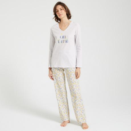La Redoute Collections  Jersey-Pyjama mit langen Ärmeln 
