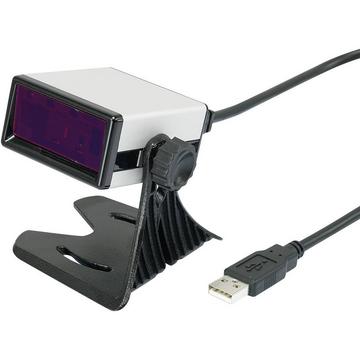 USB-Kit Barcode-Scanner Kabelgebunden 1D Laser Silber, Schwarz Desktop-Scanner (Stationär) US