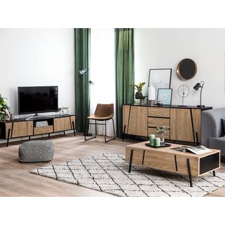 Beliani Sideboard aus Spanplatte Rustikal BLACKPOOL  