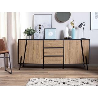 Beliani Sideboard aus Spanplatte Rustikal BLACKPOOL  