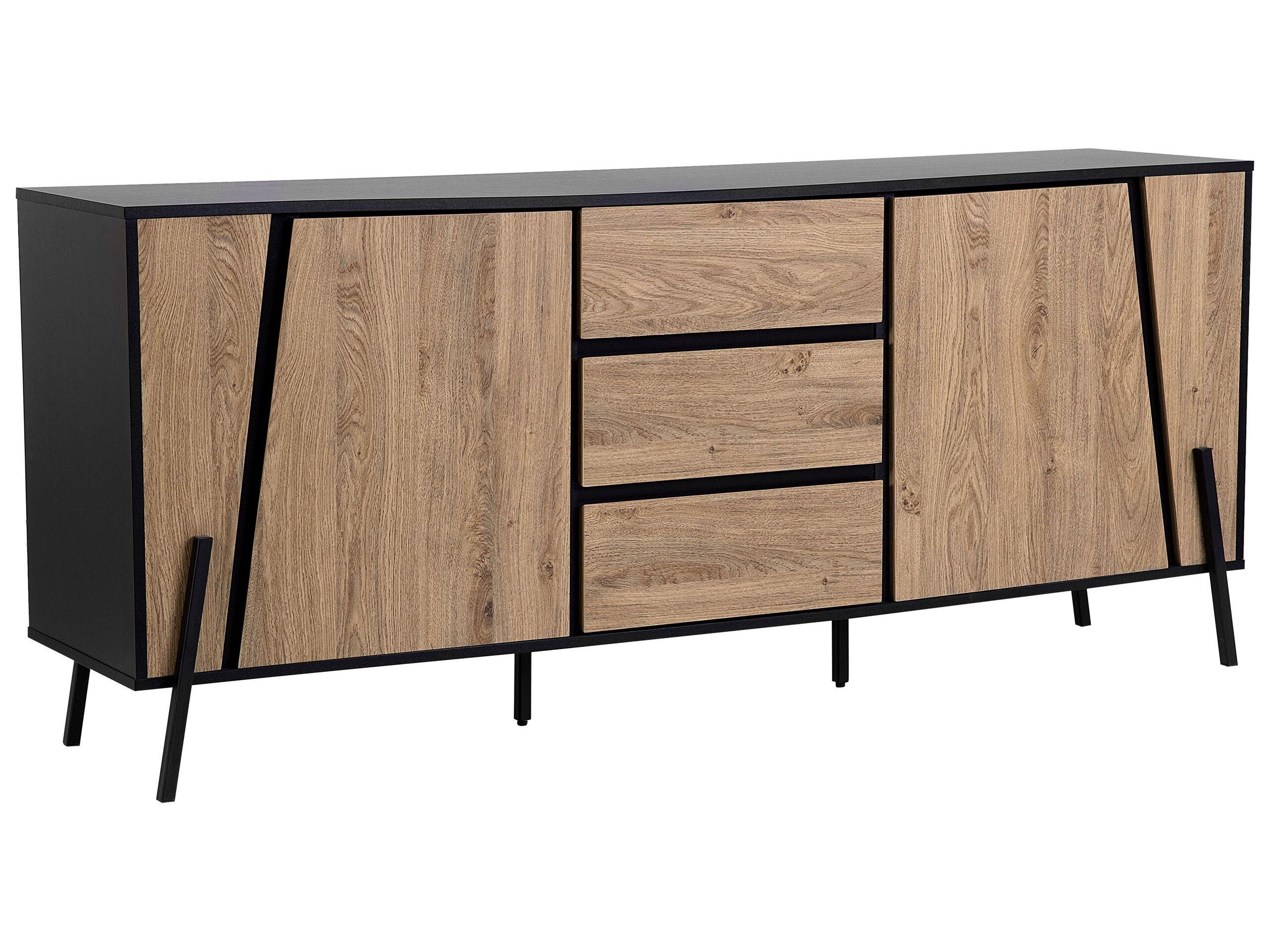 Beliani Sideboard aus Spanplatte Rustikal BLACKPOOL  