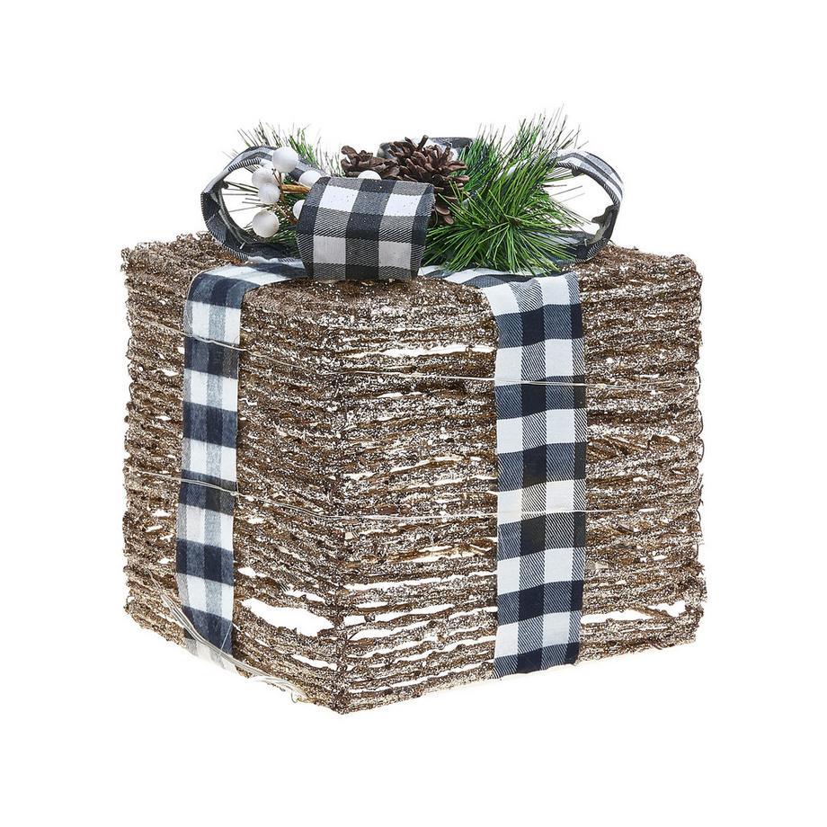 Beliani Lot de 3 décorations de Noël en Rotin Traditionnel ARRESKOV  